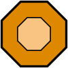 orange hexagon within another orange hexagon